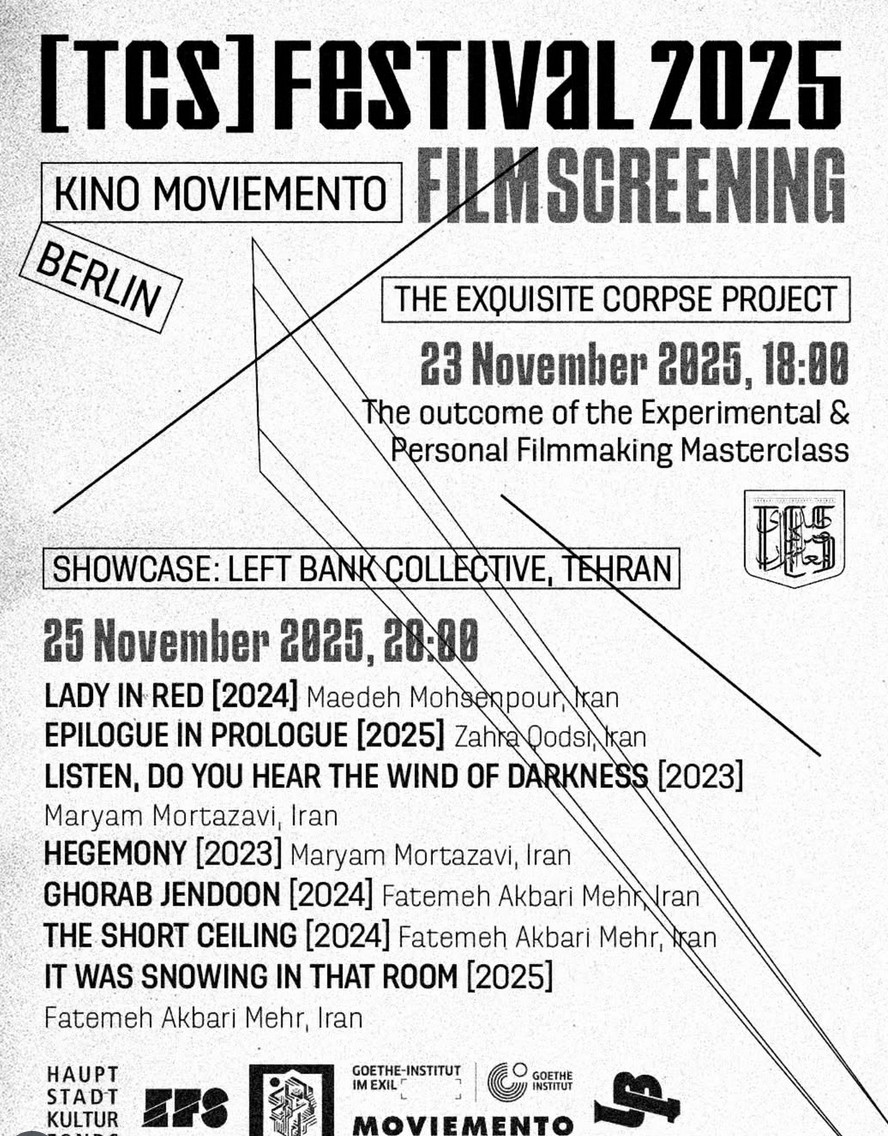 TCS Cinema Screening – The Exquisite Corpse Project Sunday, 23 November | 18:00 Kino Moviemento, Berlin